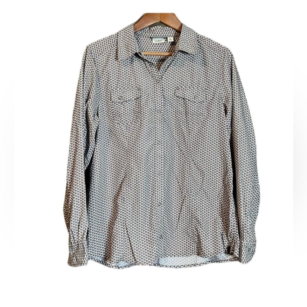 L.L.Bean islesboro woven shirt. Women’s large